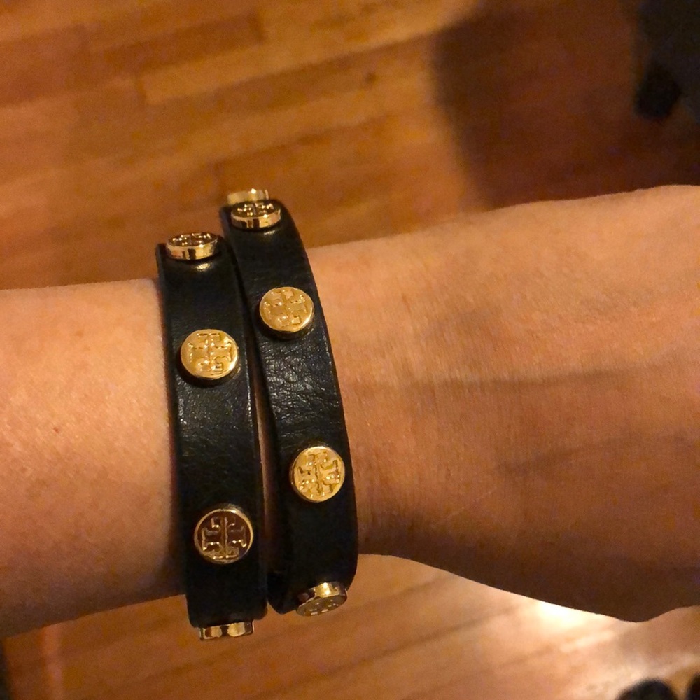 Tory Burch Black leather bracelet